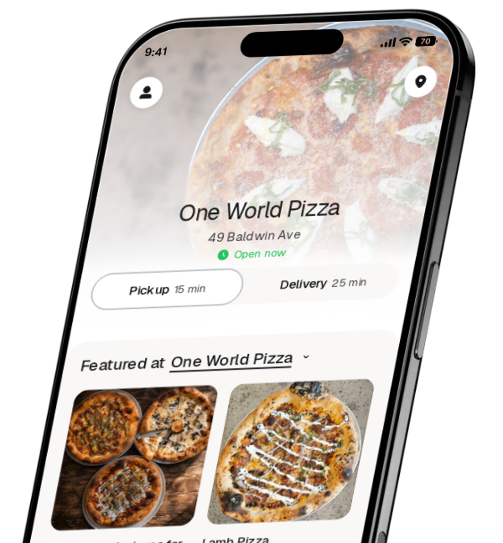 One World Pizza app preview